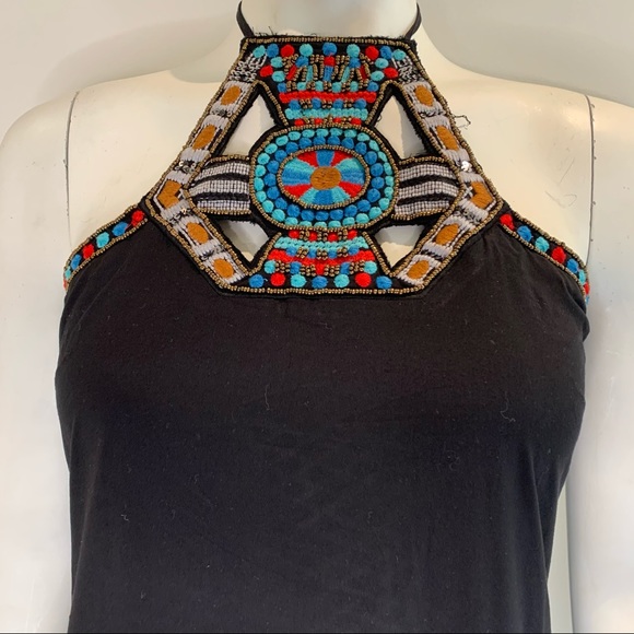 Re:named Black beaded Maxi Dress RS0018 - Picture 4 of 9